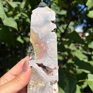 Pink amethyst (2) agate tower |  crystal